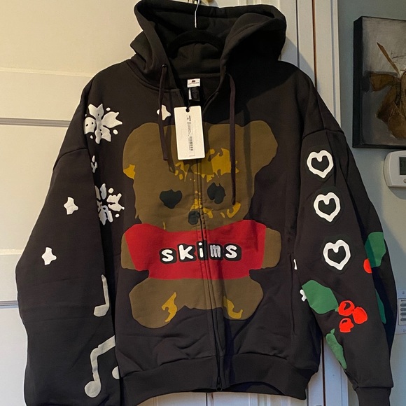 Cactus Plant Flea Market Other - NWT Cactus Plant Flea Market Skims Collab Size Large black teddy bear hoodie